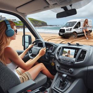 Ford Transit camper van, van life at the beach (17)